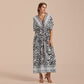 Loose Large Beach Blouse Cotton Zebra