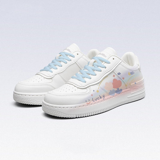 Low-Top Sommer Neue atmungsaktive vielseitige einlagige Schuhe weiße Schuhe