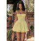 Sexy Spitzen-Hosenträgerkleid Sommermode Schnürung Schlanke Taille Plissee Kurze Kleider Für Damenbekleidung