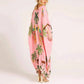 Spring V-neck Print Loose Fashion Dress