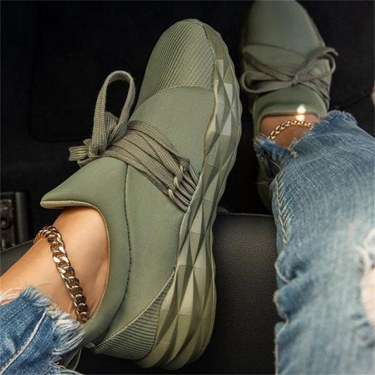 Scarpe sportive casual con lacci da donna, sneakers