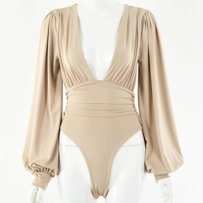 Casual high-end stitching slim-fit jumpsuit