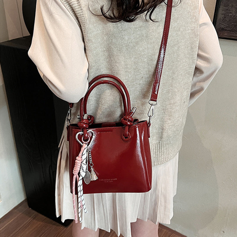Damen Messenger Bag Mode Tragbare One-Shoulder Bucket Bag