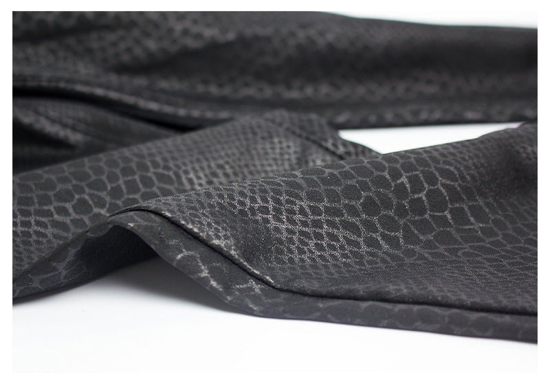 Black Pu High Waist Velvet Padded Faux Leather Pants