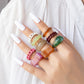 Net Red New Retro Fashion Acrylic Ring Set Women