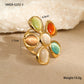 Bunter Opal Hammered Flower Ohrringe Anzug