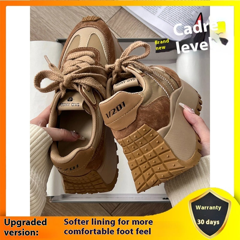 Vielseitige Plattformschuhe mit dicker Sohle Retro-Damen-Papa-Schuhe