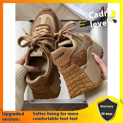 Vielseitige Plattformschuhe mit dicker Sohle Retro-Damen-Papa-Schuhe