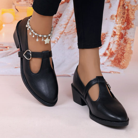 Scarpe Mary Jane Vintage in Pelle da Donna