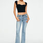 Crop Top Sweetheart Solid Ribbed Sleeveless