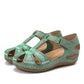 Casual Women's Sandals Stitching Non-slip Light Soft Tendon Bottom Plus Size Retro