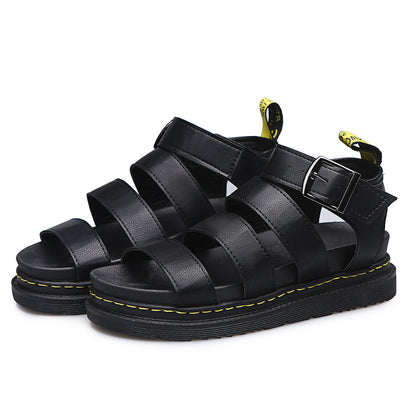 Buckle Sandals Flat PlatformThick Bottom Shoes Women Summer