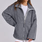 Fashion Solid Fleece Jacket Fall Spring Long Sleeve Women's Clothing