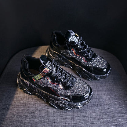 All-Match Runde Zehen Netzgarn Sport Freizeitschuhe Plattform 