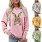 Brown Rabbit Bow Round Neck Sports Sweater