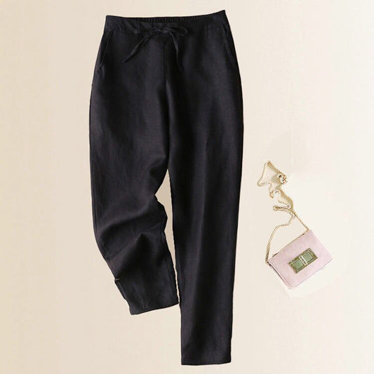 Women's Cotton And Linen Harem Pants
