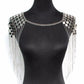 Festival Metal Chain Medieval Inspired Shoulder Pads