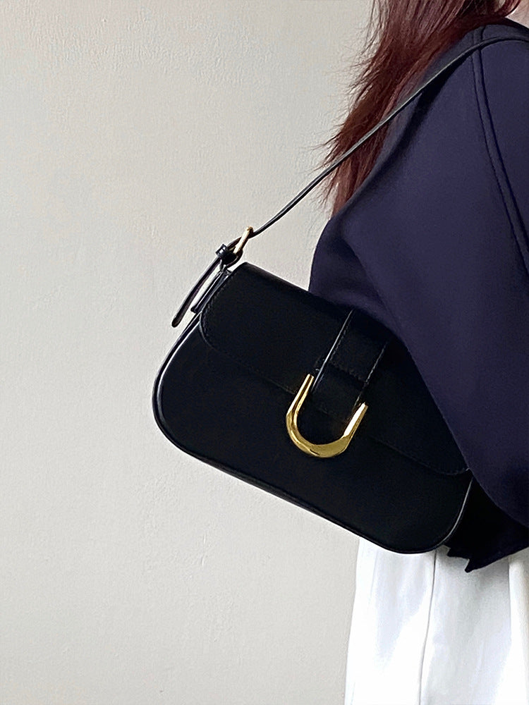 Borsa in pelle verniciata lucida di alta qualità da donna retrò