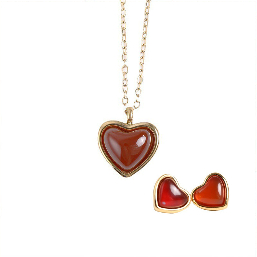 Collana in acciaio inossidabile Orecchini Gioielli da donna Completo