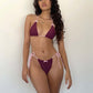 Pure Color Bikini Swimsuit Bow Tie Women