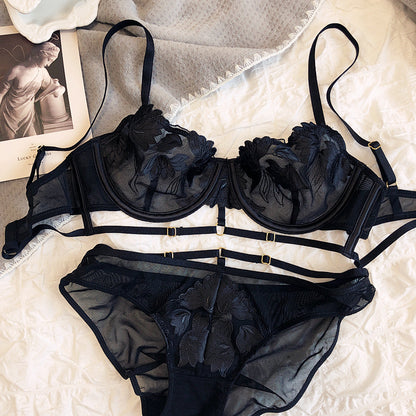 Ultra-thin Underwear Big Breast Small French Thin Lace Bra