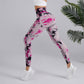 Tie-dye Printed Yoga Pants Fashion Seamless High-waisted Hip-lifting