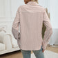 Commuter Cardigan Gestreiftes Langarmhemd