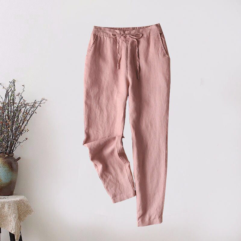 Women's Cotton And Linen Harem Pants