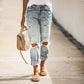 Jeans strappati di prodotti europei da donna dritti
