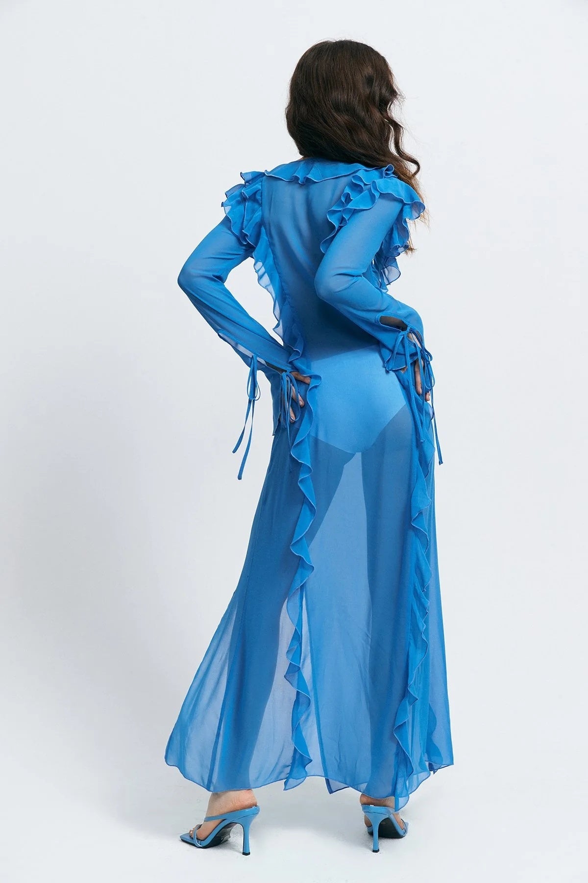 Il nuovo sexy abito da donna con scollo a V e forcella aperta, anti-car edge basato sulla corda