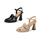 Damen Sandalen mit wasserdichter Plattform und klobigem Absatz