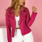 Reversjacke mit Reißverschluss und Taschen Ins Fashion Langarm-Kurzoberteile Damenbekleidung