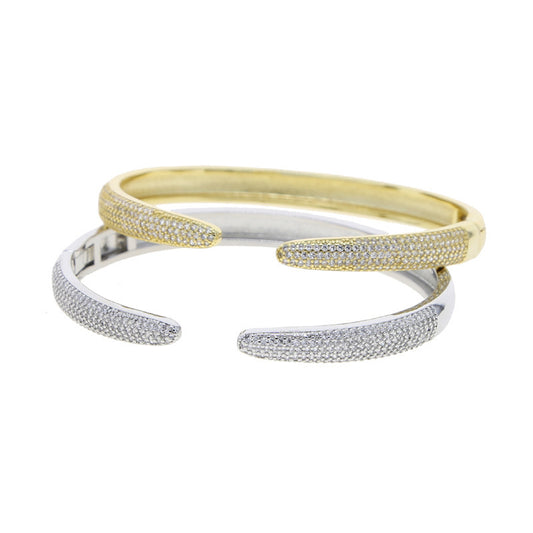 Bracciale in stile hip hop europeo e americano con zirconi intarsiati