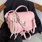 Lässige kleine quadratische Umhängetasche Retro tragbare Messenger Handtaschen für Frauen