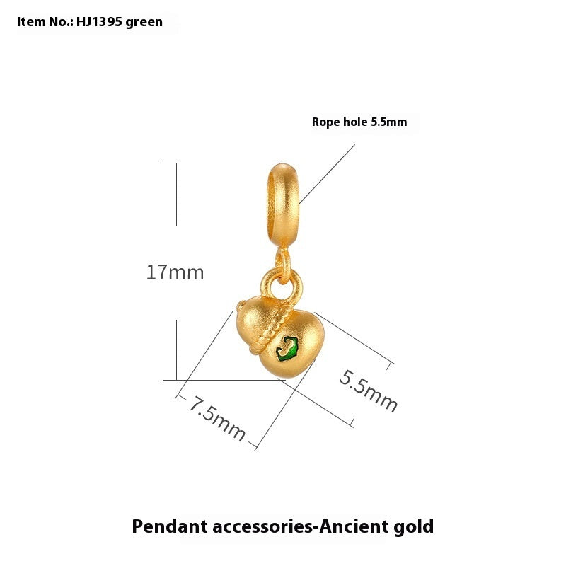 Ancient French Gold Loose Beads Bracelet Bracelet Necklace Handmade Diy Accessory Pendant