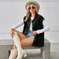 Gilet in denim con grandi tasche, gilet senza maniche alla moda per abbigliamento da donna
