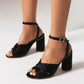 Scarpe col tacco alto con fiocco alla moda da donna