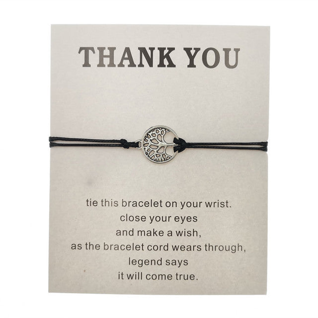 Bracciale Albero della vita in corda rossa intrecciata a mano