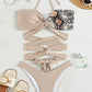 Sexy Bikini mit Schnürung und Schlitz für Damen