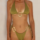 Sexy Bikini Anzug Schnürung Druck Niedrige Taille Damen Neckholder