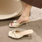 Damen Sommerschuhe mit mittelhohem Absatz und Stilettoabsatz