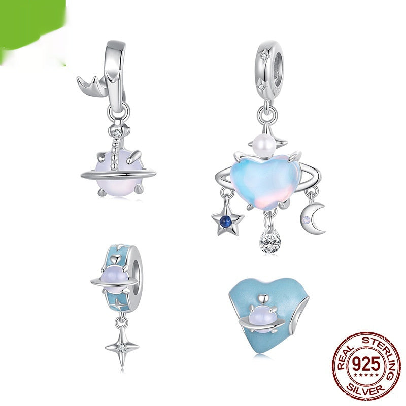 DIY Beaded Bracelet Accessories S925 Sterling Silver Beads
