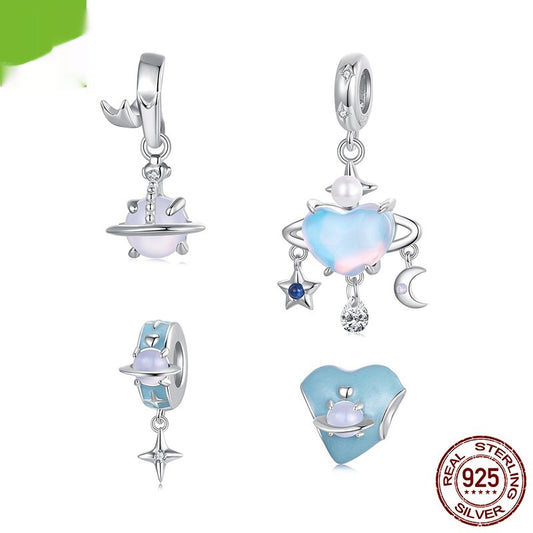 DIY Beaded Bracelet Accessories S925 Sterling Silver Beads