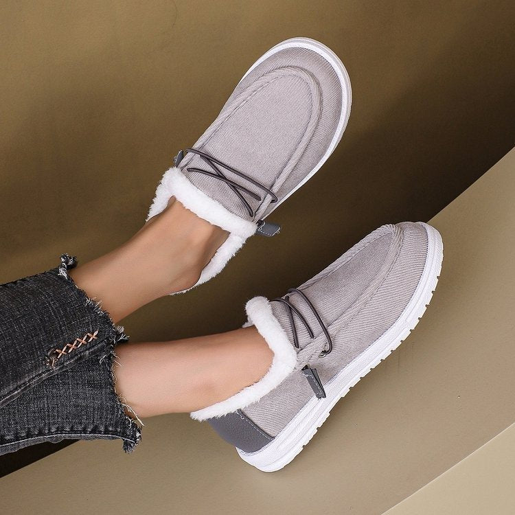 Women's Fleece-lined Warm Winter Thick-soled Fur Snow Boots