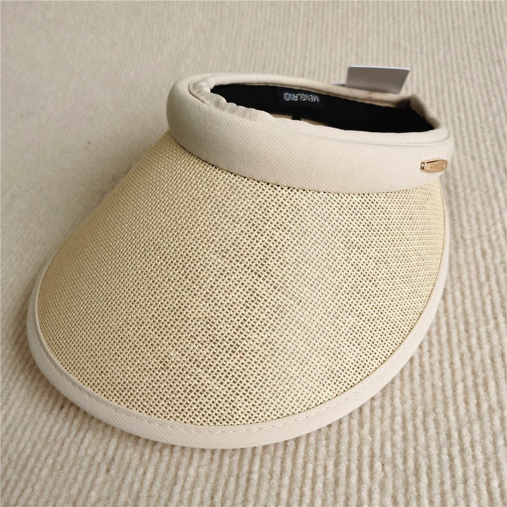 Women's Linen Composite Sunshade Empty Top Hat