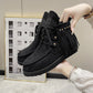 Quastenstiefel Damen Quaste Schnürung Bequeme flache Sohle