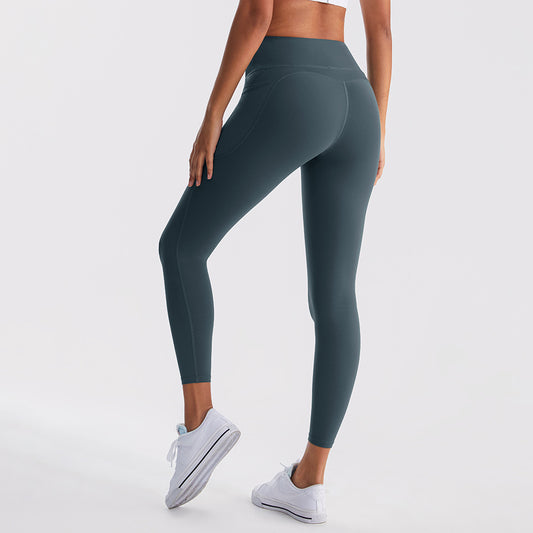 Outdoor Sports High Waist Hip Lift Fitness Running Tight Breathable Sports Pants