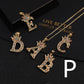 Micro-inlaid Colorful Zircon Hip-hop Personality 26 Letters Pendant Necklace