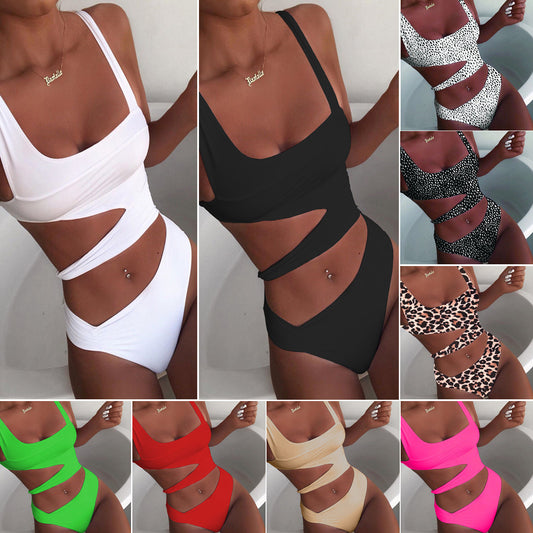 Solid Color One-piece Swimsuit Solid Color One-piece Bikini