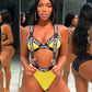 Solid Color Bikini Ladies Swimwear